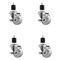 Service Caster 3'' Nylon Swivel 1-7/8'' Expanding Stem Caster Set with Brake, 4PK SCC-EX20S314-NYS-TLB-178-4 - alternate 1